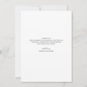 Carte De Remerciements mariage photo personnalisé 'Love & Thanks' (Dos)