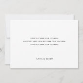 Carte De Remerciements Mariage photo personnalisé simple (Dos)