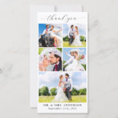 Carte De Remerciements Mariage photo personnalisé simple et moderne (Devant)