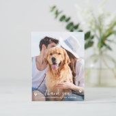 Carte de remerciements Mariage photo pour animal d (Debout devant)