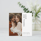 Carte De Remerciements Mariage photo romantique contemporain (Debout devant)