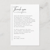 Carte De Remerciements Mariage photo romantique simple, moderne et minima (Devant)