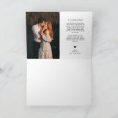 Carte De Remerciements Mariage photo rustique Elegance (Intérieur)