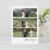 Carte De Remerciements Mariage Photo Script Moderne (Debout devant)