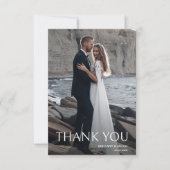 Carte De Remerciements Mariage photo simple (Devant)