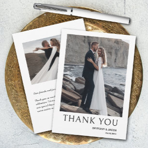 Carte De Remerciements Mariage photo simple