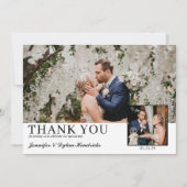 Carte De Remerciements Mariage photo simple (Devant)