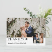 Carte De Remerciements Mariage photo simple (Debout devant)