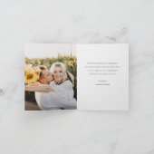 Carte De Remerciements Mariage photo simple écriture manuscrite (Intérieur)