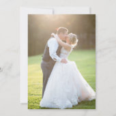 Carte De Remerciements Mariage photo simple et élégant (Dos)