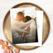 Carte De Remerciements Mariage photo simple et élégant moderne