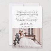 Carte De Remerciements Mariage photo simple et moderne (Dos)