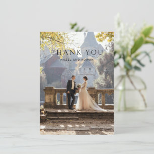 Carte De Remerciements Mariage Photo Simple Moderne