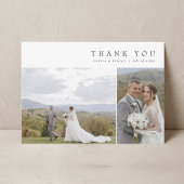 Carte De Remerciements Mariage photo simple moderne W Note 3 Photos