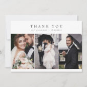 Carte De Remerciements Mariage photo simple moderne W Note Multiphoto (Devant)