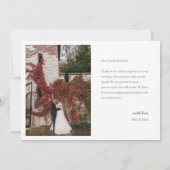 Carte De Remerciements Mariage photo simple moderne W Note Multiphoto (Dos)