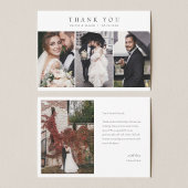 Carte De Remerciements Mariage photo simple moderne W Note Multiphoto