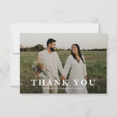 Carte De Remerciements Mariage photo simple superposition (Devant)