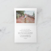 Carte De Remerciements Mariage photo Simply Elegant Black and White (Intérieur)