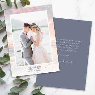Carte De Remerciements Mariage photo Sunset Ocean