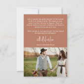 Carte De Remerciements Mariage photo Terracotta Boho Arch (Dos)