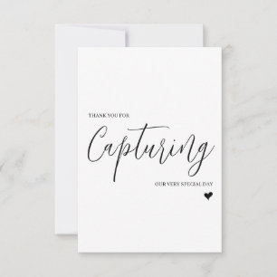 Carte de remerciements mariage - Photographe / Vid