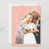 Carte de remerciements Mariage Pink Arch Botanical (Devant)