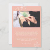 Carte de remerciements Mariage Pink Arch Botanical (Dos)