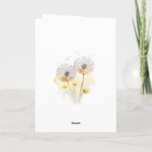 Carte De Remerciements Mariage Pissenlit (Dos)