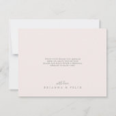 Carte De Remerciements Mariage plat classique Boho Blush Fleur sauvage (Dos)
