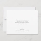 Carte De Remerciements Mariage plat couleur Meadow Fleur sauvage (Dos)