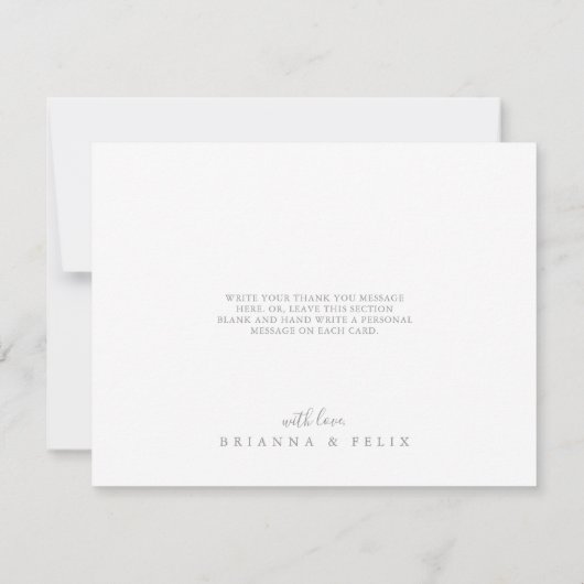 Carte De Remerciements Mariage plat couleur Meadow Fleur sauvage (Dos)