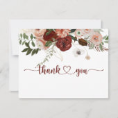 Carte De Remerciements Mariage plat couleur or rustique (Devant)