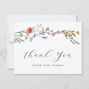 Carte De Remerciements Mariage Plat de Remerciement de Jardin Secret
