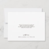 Carte De Remerciements Mariage plat Géométrique Brown Or Vert Eucalyptus (Dos)