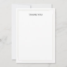 Carte de remerciements Mariage plat simple Eleganc