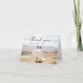 Carte de remerciements Mariage plié avec message p (Devant)