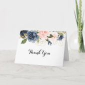 Carte de remerciements Mariage plié d'or d'hiver (Devant)