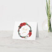 Carte de remerciements Mariage plié Noël classique (Devant)