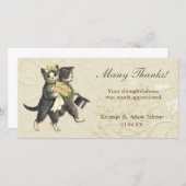 Carte de remerciements Mariage Posh Cats (Devant / Derrière)