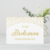 Carte de remerciements mariage Pour Bridesman (Debout devant)