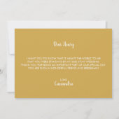 Carte de remerciements mariage Pour Bridesman (Dos)