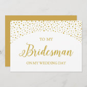 Carte de remerciements mariage Pour Bridesman (Devant / Derrière)