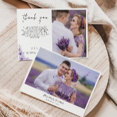 Carte de remerciements Mariage pourpre