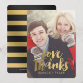 Carte de remerciements Mariage Promesse brillante (Devant / Derrière)