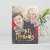 Carte de remerciements Mariage Promesse brillante (Debout devant)