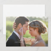 Carte de remerciements Mariage pur Elegance (Devant / Derrière)