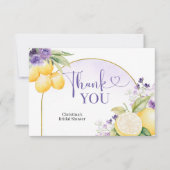 Carte De Remerciements Mariage Purple Main Squeeze Lemon (Devant)
