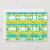 Carte De Remerciements Mariage Réception Vert Aquarelle Margarita Lime (Dos)