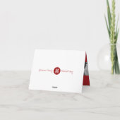 Carte de remerciements Mariage Red Double Happy (Dos)